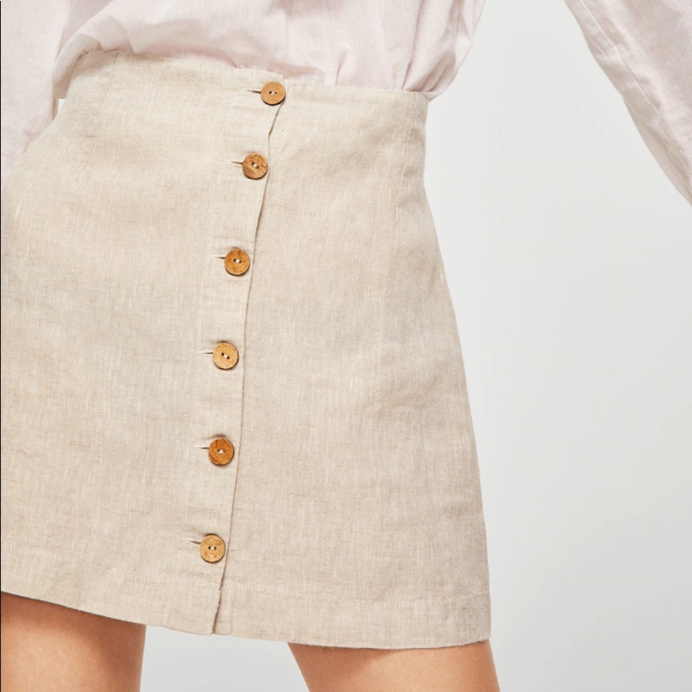NWT Mango Button Up Skirt